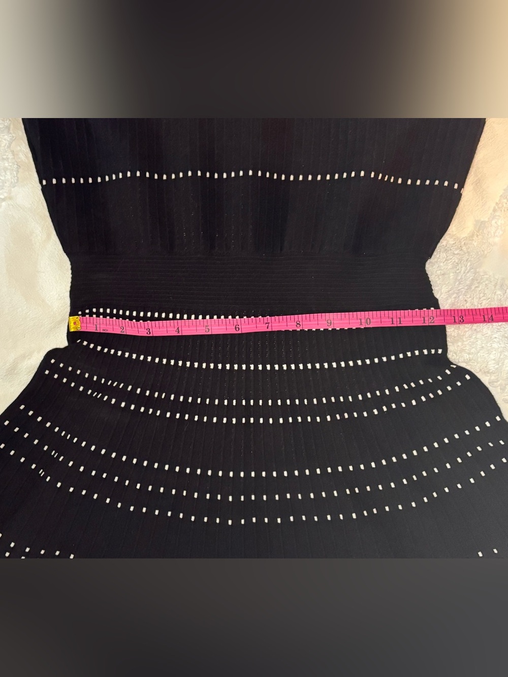 kate spade Black Midi Dress with White Accent Pattern - Picture 13 of 15
